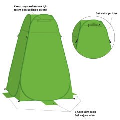 Gigatent Pop-Up Kamp Kabin Tuvalet Çadır