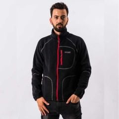 Freecamp Man Full Zipper Fleece Siyah-Kırmızı