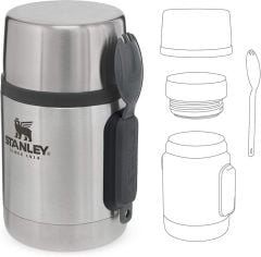 Stanley Adventure Vakumlu Yemek Termosu 0.53L Gri