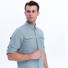 FreeCamp Novella Erkek Gömlek-GRİ