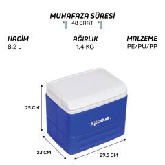 IGLOO EliteCore Buzluk 8.2 Litre-MAVİ