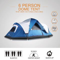 MobiHome DomeHike 6 Kişilik Otomatik Çadır-MAVİ