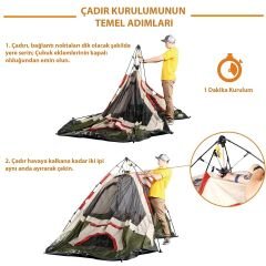 QuickUp DomeHike 6 Kişilik Otomatik Çadır