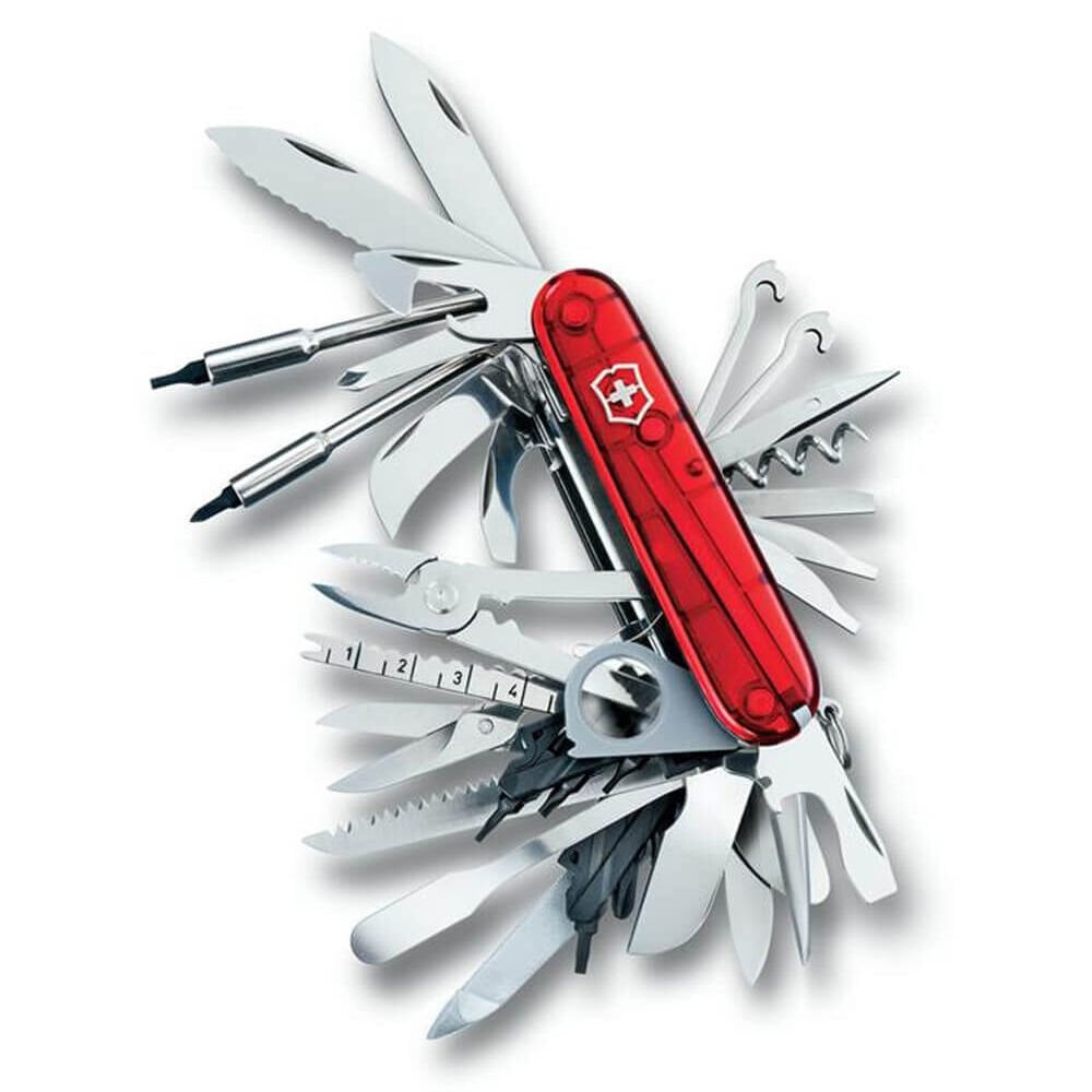 Victorinox Swisschamp Şeffaf Kırmızı Çakı