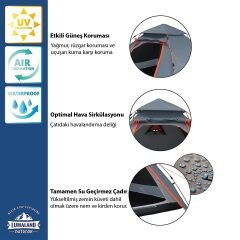 Where Tomorrow Kuppel Otomatik Çadır-GRİ