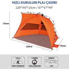 QuickUP A1 Otomatik Plaj Çadırı