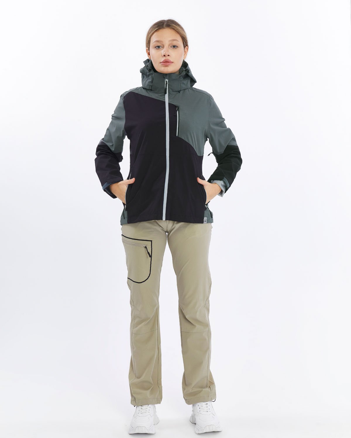 Mapamyumco Windbreaker Kadın Ceket-FÜME-SİYAH