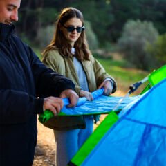 FreeCamp Inventor 4 Kişilik Otomatik Çadır-MAVİ-YEŞİL