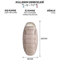 FreeCamp Sleepwell 300 Uyku Tulumu-BEJ