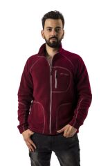 Freecamp Fleece Tam Fermuarlı Erkek Polar Bordo