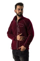 Freecamp Fleece Tam Fermuarlı Erkek Polar Bordo