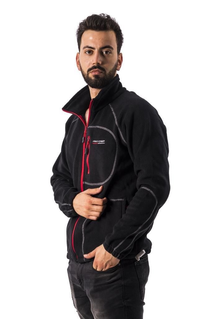 Freecamp Fleece Tam Fermuarlı Erkek Polar Siyah