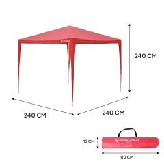 FreeCamp Girona AND1026 240x240cm Pe Tente-KIRMIZI