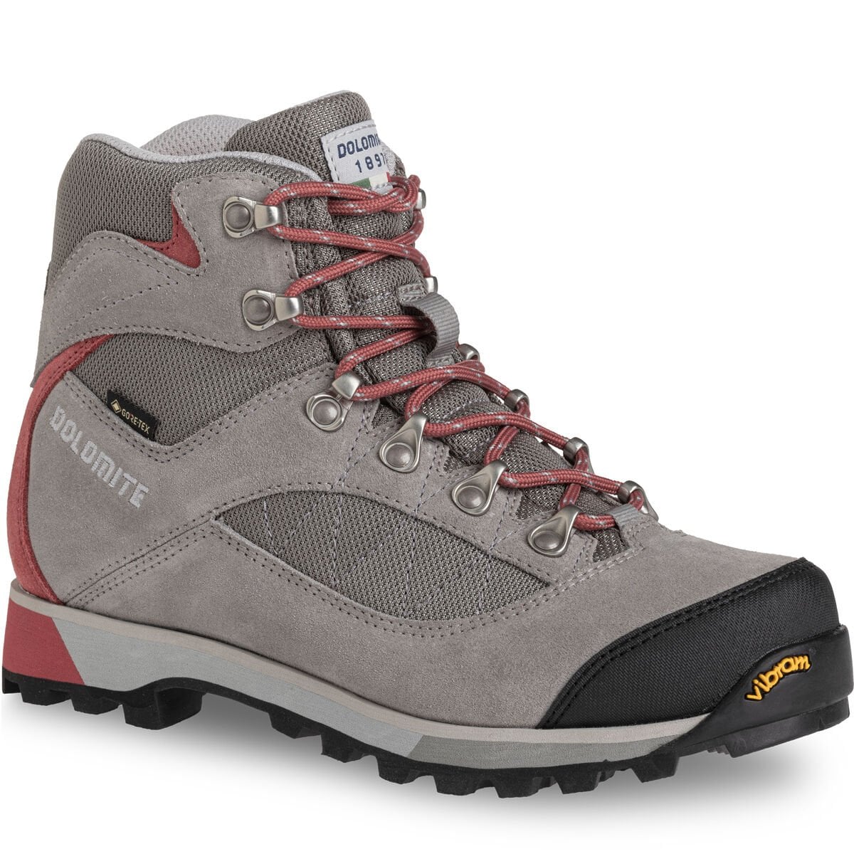 Dolomite Zernez Gtx Kadın Bot-GRİ-KIRMIZI