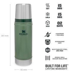 Stanley Klasik Vakumlu Termos 0.47 Lt YEŞİL