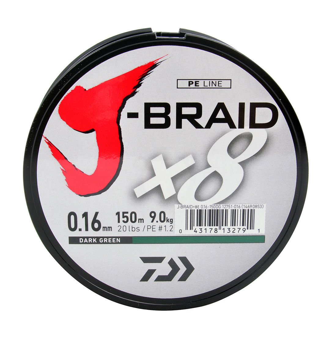 Daiwa J-Braid 8PE 0.16mm 9kg 150m Koyu Yeşil Olta İp Misinası