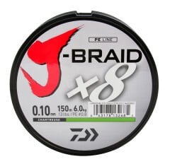 Daiwa J-Braid 8B Chartreuse 150m 0.10mm Olta Misinası
