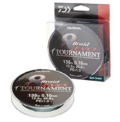 Daiwa Tournament 8PE Braid Evo 0.16mm 12.2kg 135m Koyu Yeşil Olta İp Misinası