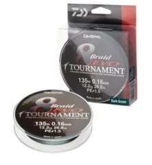 Daiwa Tournament 8PE Braid Evo 0.18mm 15.8kg 135m Koyu Yeşil Olta İp Misinası