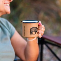 FreeCamp Campers Emaye Mug 350ml-BEJ