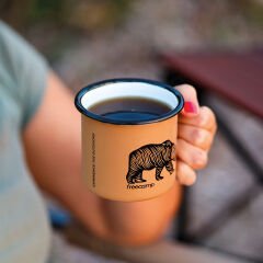 FreeCamp Campers Emaye Mug 350ml-BEJ