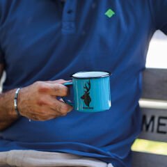 FreeCamp Campers Emaye Mug 350ml-MAVİ