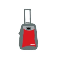 Jr Gear Wheeled Su Geçirmez Küçük Boy Kabin Çanta-KIRMIZI