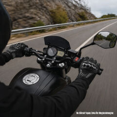 FreeCamp Power Tam Parmak Motosiklet Eldiveni EN 13594-SİYAH-GRİ