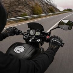 FreeCamp Power Tam Parmak Motosiklet Eldiveni EN 13594-SİYAH-TURUNCU