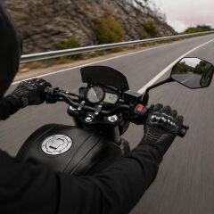 FreeCamp Power Tam Parmak Motosiklet Eldiveni EN 13594-SİYAH-TURUNCU