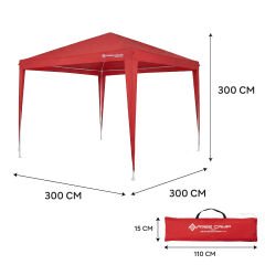 FreeCamp Almeria AND1029 300x300cm Polyester Tente-KIRMIZI