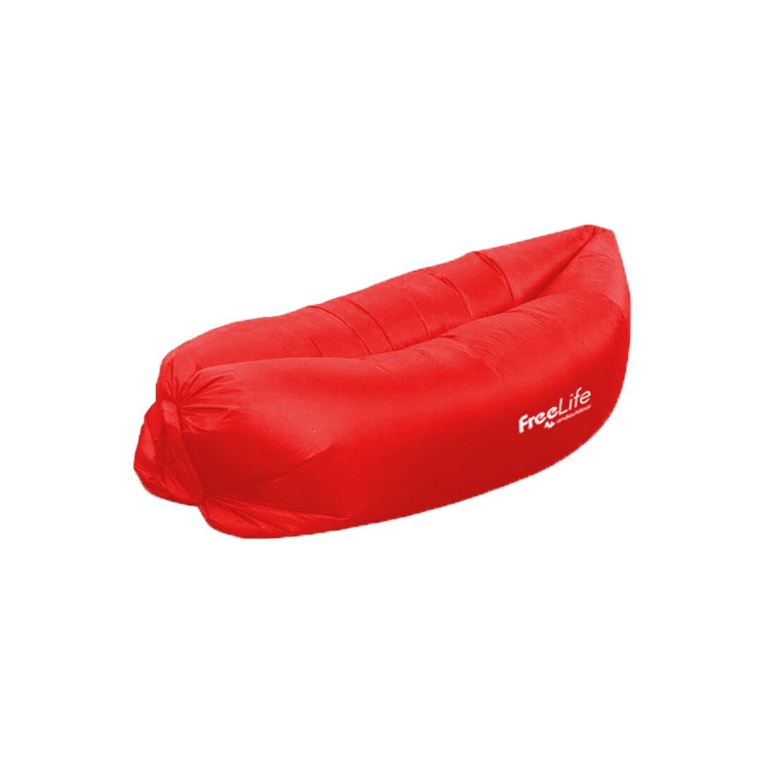 Andoutdoor Pratik Şişme Şezlong- KIRMIZI