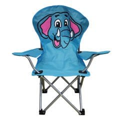 Katlanır Çocuk Sandalyesi Mavi - Fil Desen