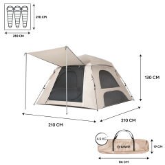 TAWA Otomatik 3 Kişilik Çadır
