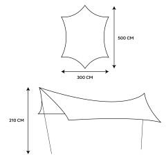 Naturehike Direkli Canopy Tente 300x500cm