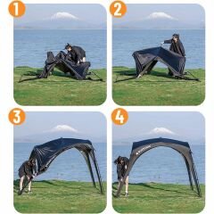 BlackDog Instant Pavilion Gazebo 300x300x215cm Siyah