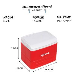 IGLOO EliteCore Buzluk 8.2 Litre-KIRMIZI