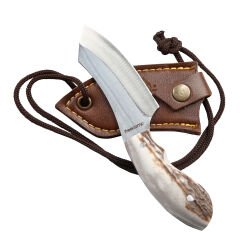 FreeCamp Geyik Boynuzu Kabza Satır Kolye 16cm Avcı Bıçağı