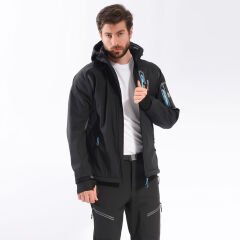 FreeCamp Eagle Softshell Ceket-SİYAH-MAVİ