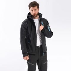 FreeCamp Eagle Softshell Ceket-SİYAH-MAVİ