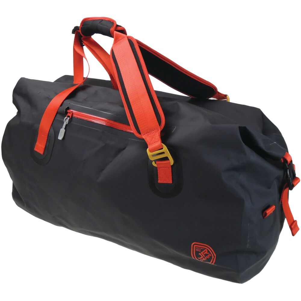 Jr Gear Roll Top Vinyl Duffel Su Geçirmez Spor Çanta 30 Litre-SİYAH-KIRMIZI