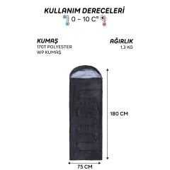 AndOutdoor NewCebu Uyku Tulumu-SİYAH