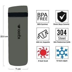 Igloo Squid Termos 600ml-HAKİ