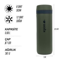 Igloo Squid Termos 600ml-HAKİ