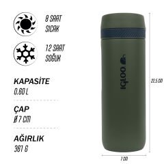 Igloo Squid Termos 600ml-HAKİ