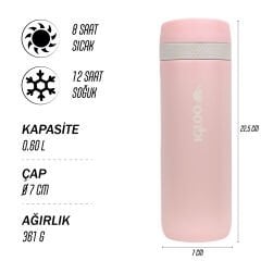 Igloo Squid Termos 600ml-PEMBE