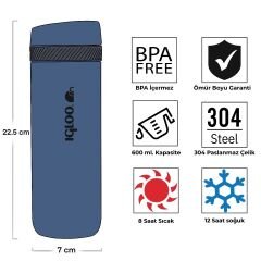 Igloo Squid Termos 600ml-LACİVERT