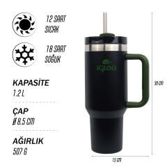 Igloo Stadler Thermo-Mug 1.2 Litre-SİYAH-HAKİ