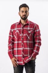 Freecamp Knit Fleece Erkek Gömlek Açık Kırmızı