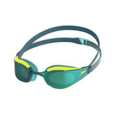 Speedo Fastskin Hyper Elite Mirror Unisex Renkli Yüzücü Gözlüğü-YEŞİL-TURUNCU